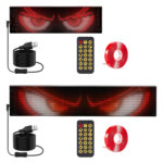2-Pack 16x96 Programmable Devil Eyes LED Car Signs – Ultra-Thin, APP Control, DIY Text & Animations