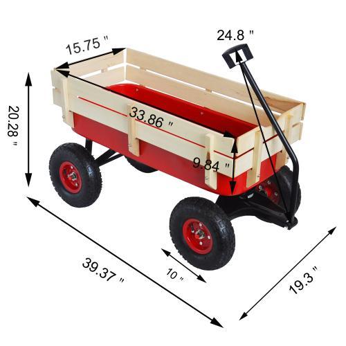 Outdoor Sports Tools Wooden Side Panel Pneumatic Tire Wheelbarrow - Image 8