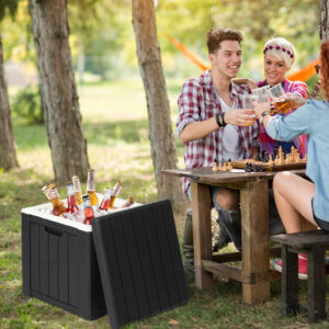 Multi-purpose Ice Cooler Outdoor Cocktail Side Table For Camping