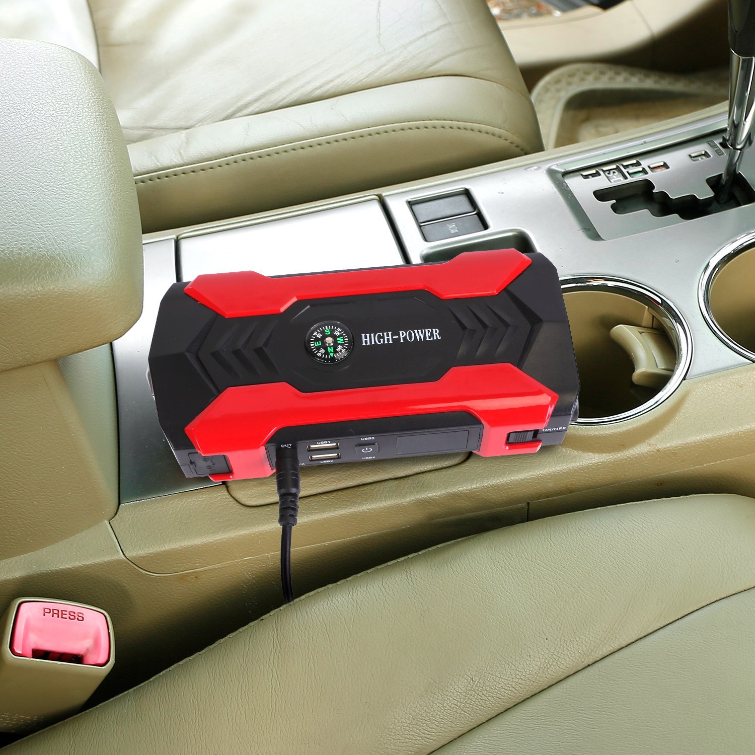 1Pc 4-in-1 Cordless Car Vacuum & Tire Inflator – 150PSI, LED Light, Digital Display - Image 9
