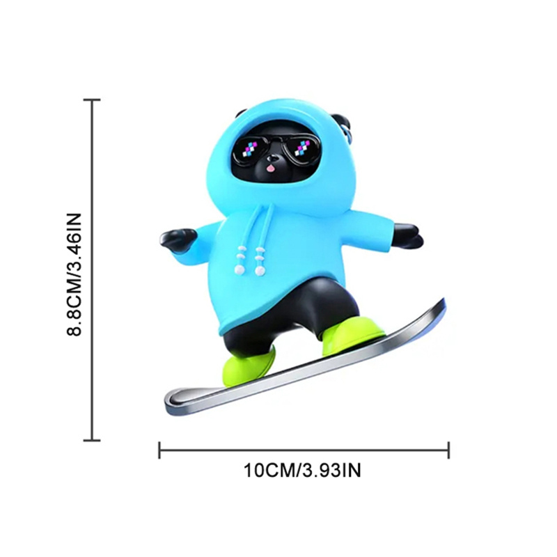 Skateboarding Bear Car Ornament – High-Temp Resistant, Exquisite Craftsmanship - Image 5