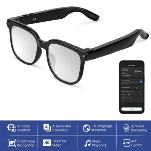 AI Smart Glasses with Camera & Audio