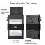 Slim Metal RFID Wallet for Men, Aluminum Card Holder with Money Band, Holds 12 Cards + Cash