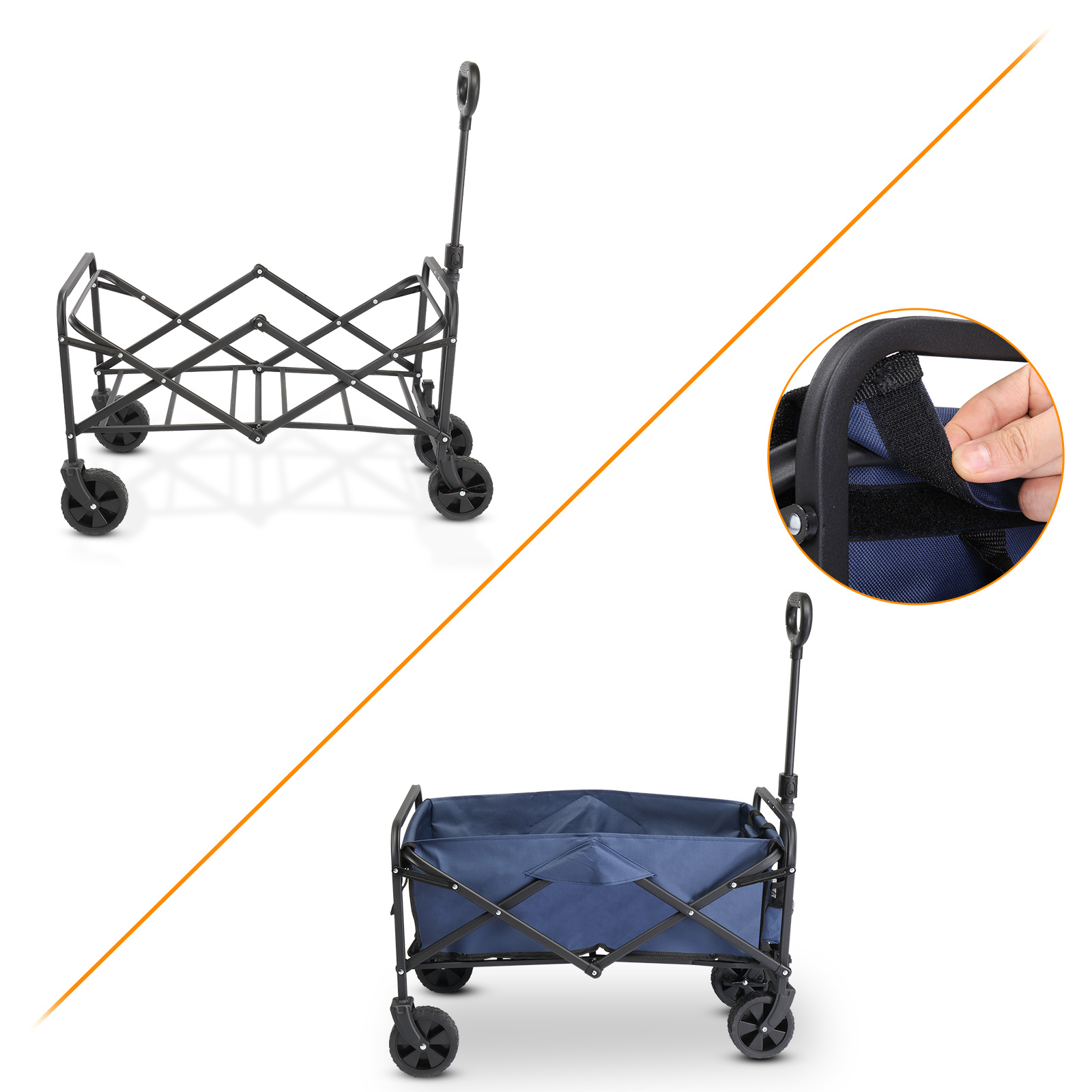 29"x18"x33" Folding Wagon with Wheels - Image 4