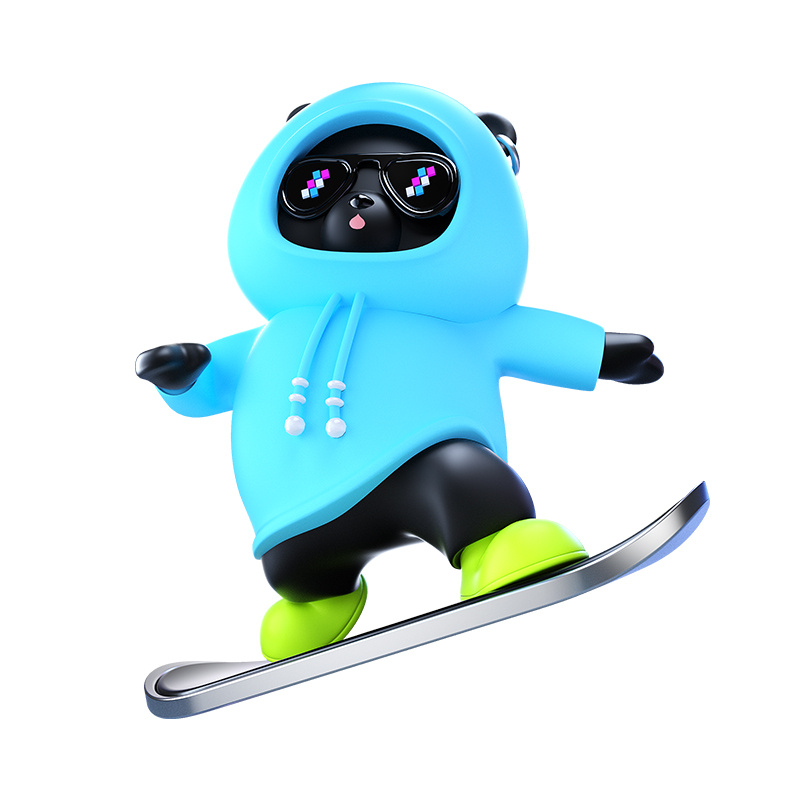 Skateboarding Bear Car Ornament – High-Temp Resistant, Exquisite Craftsmanship - Image 2
